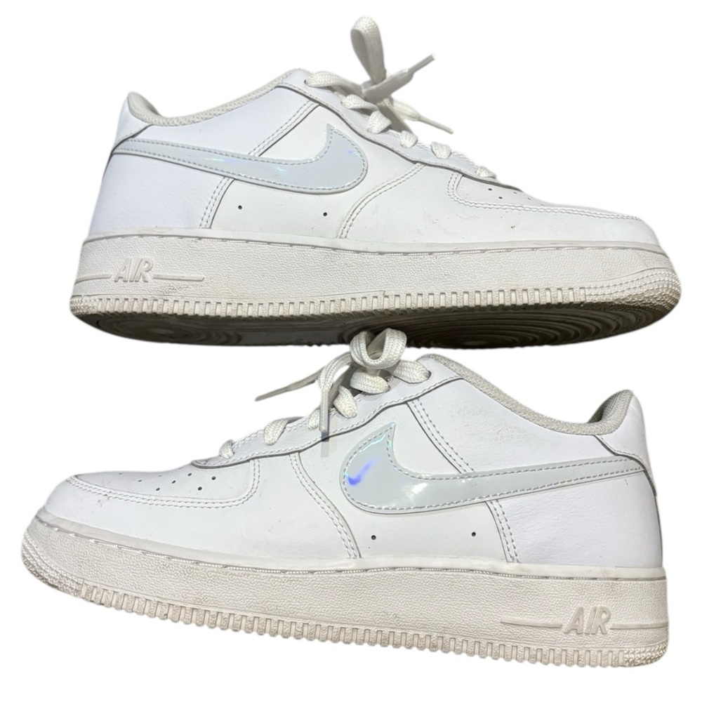 White Air Force 1 iridescent swoosh